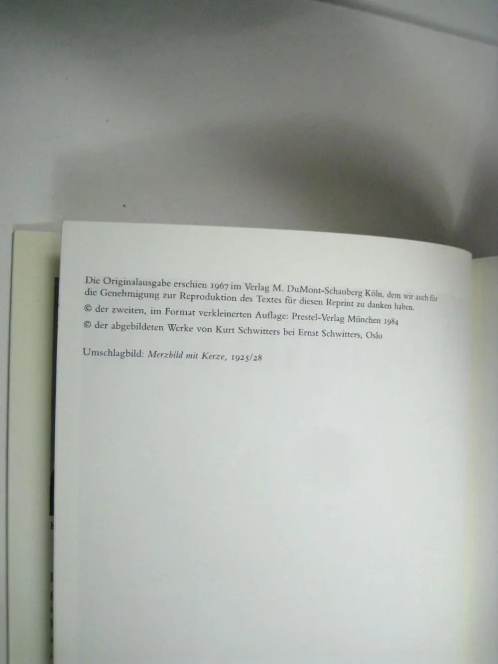 Werner Schmalenbach Kurt Schwitters Prestel Paperback Art Book 1990